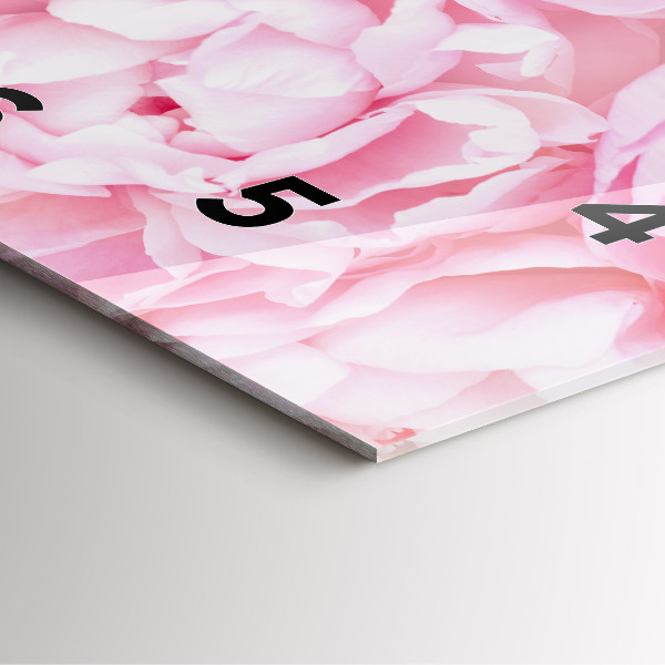 Skleněné hodiny čtvercové Kvetoucí květiny