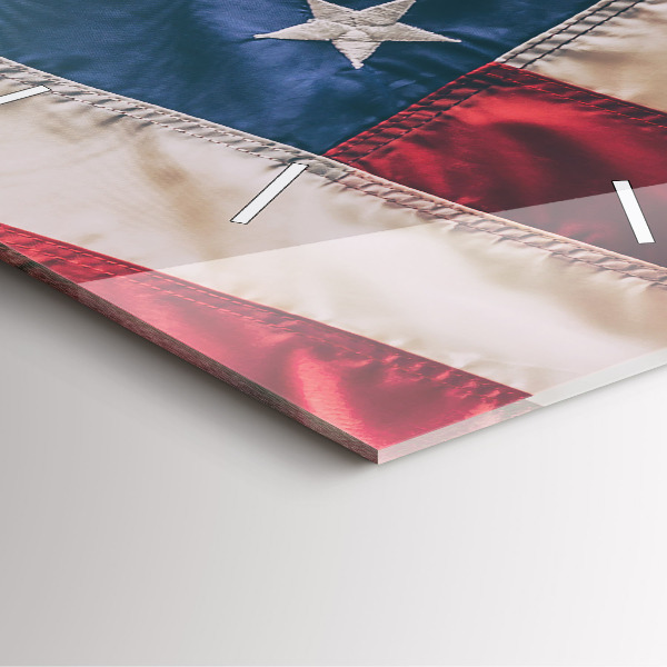 Skleněné hodiny čtvercové Americká vlajka