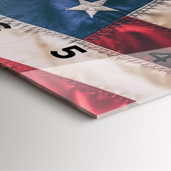 Skleněné hodiny čtvercové Americká vlajka