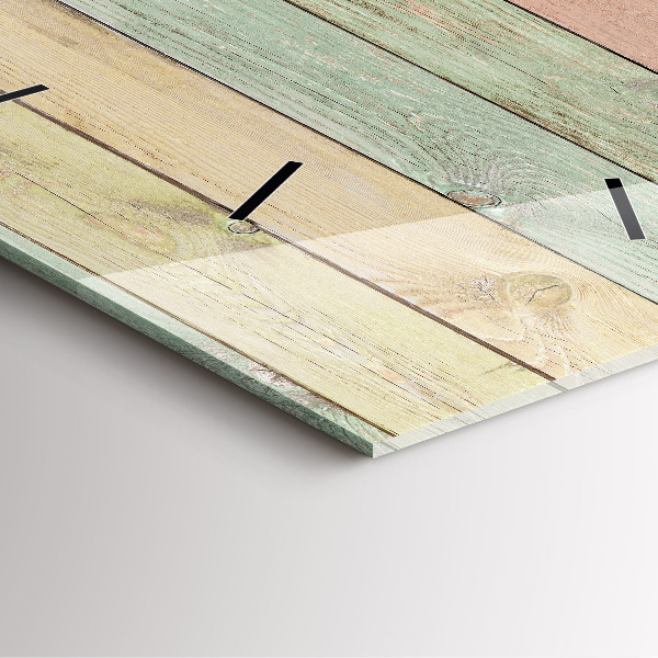 Skleněné hodiny čtvercové Barevné desky