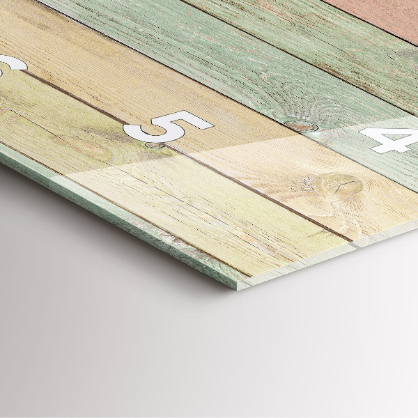 Skleněné hodiny čtvercové Barevné desky