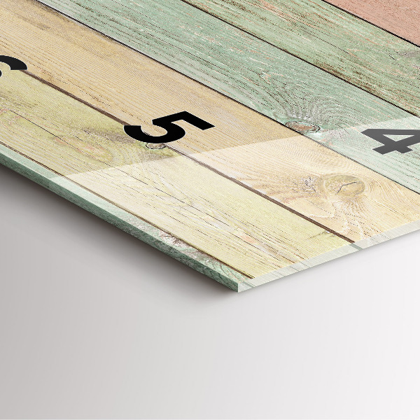 Skleněné hodiny čtvercové Barevné desky