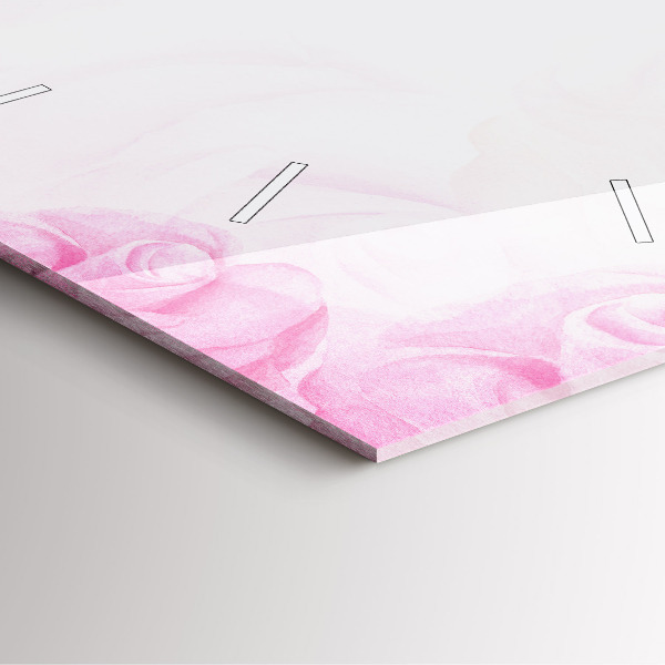 Skleněné hodiny čtvercové Abstraktní růže