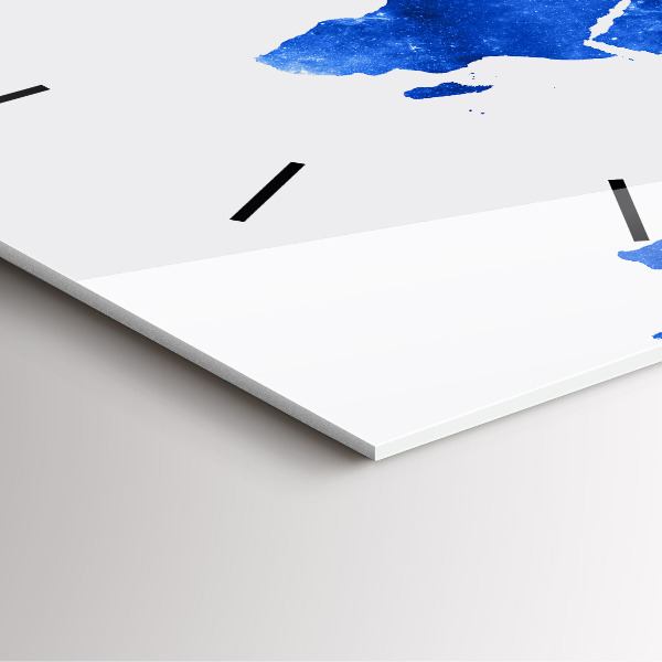 Skleněné hodiny čtvercové Kosmická mapa světa