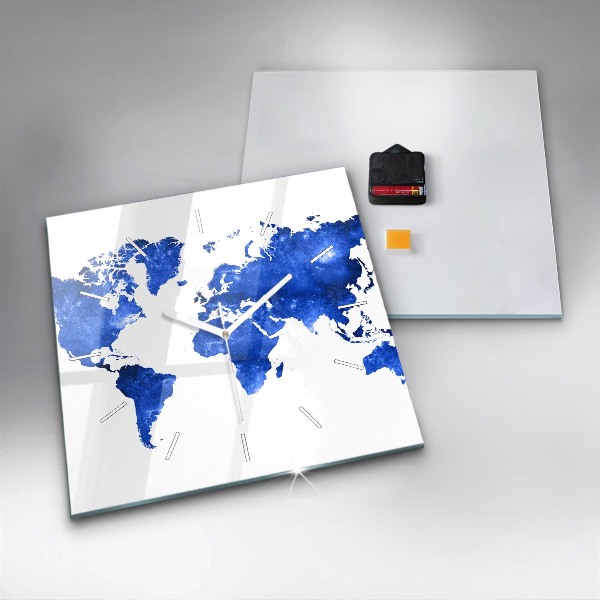 Skleněné hodiny čtvercové Kosmická mapa světa