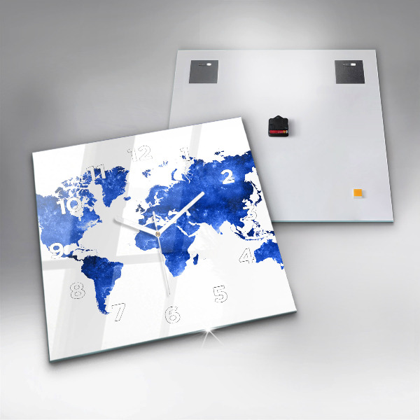 Skleněné hodiny čtvercové Kosmická mapa světa
