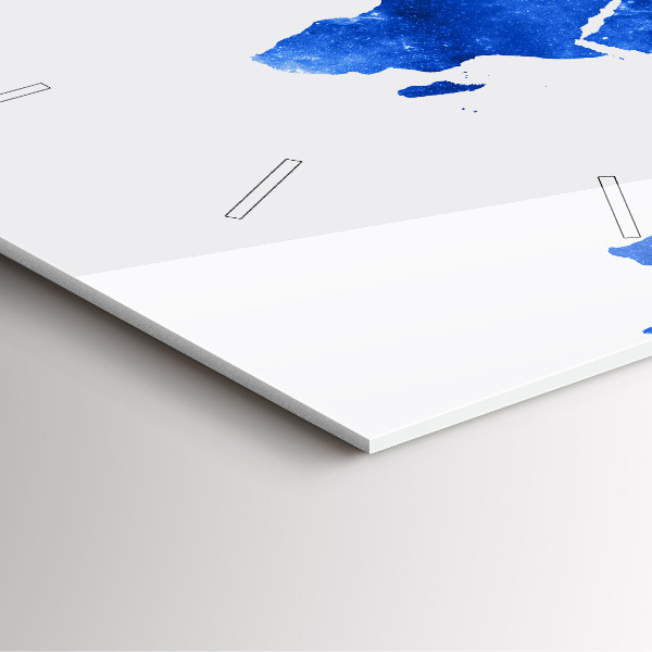 Skleněné hodiny čtvercové Kosmická mapa světa