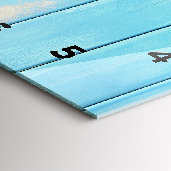 Skleněné hodiny čtvercové Plážové doplňky a prkna