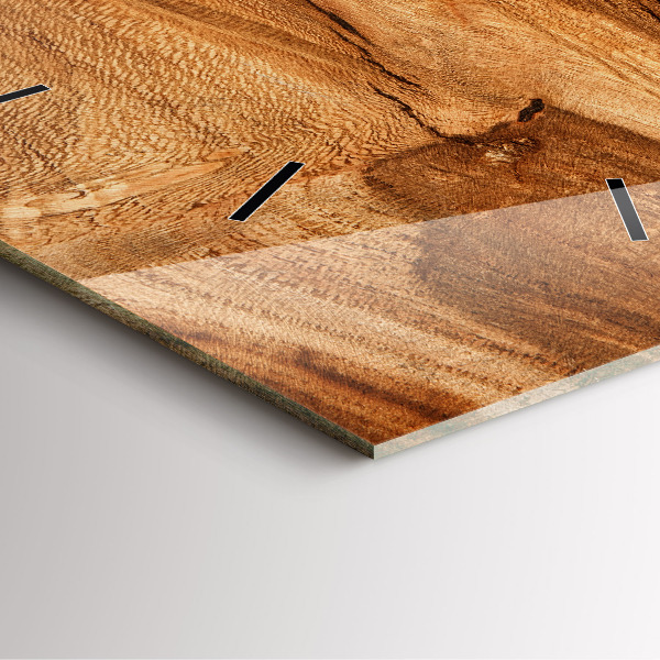 Skleněné hodiny čtvercové Textura dřeva