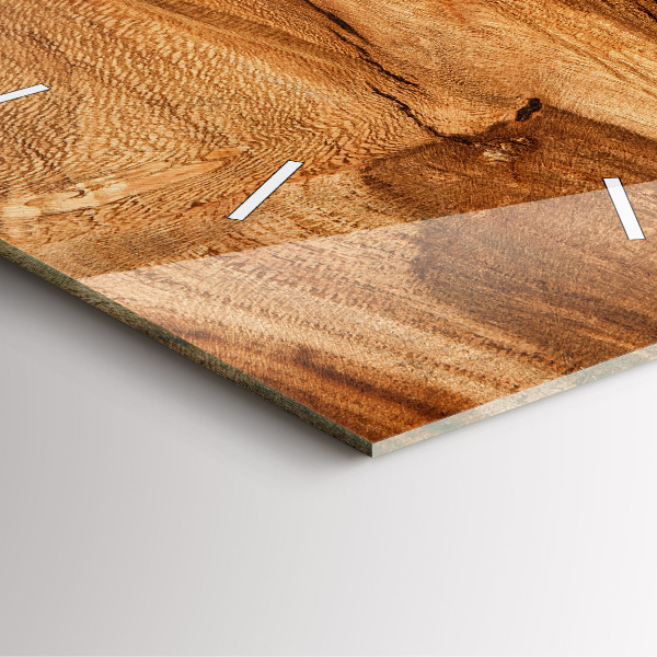 Skleněné hodiny čtvercové Textura dřeva