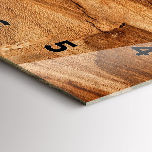 Skleněné hodiny čtvercové Textura dřeva