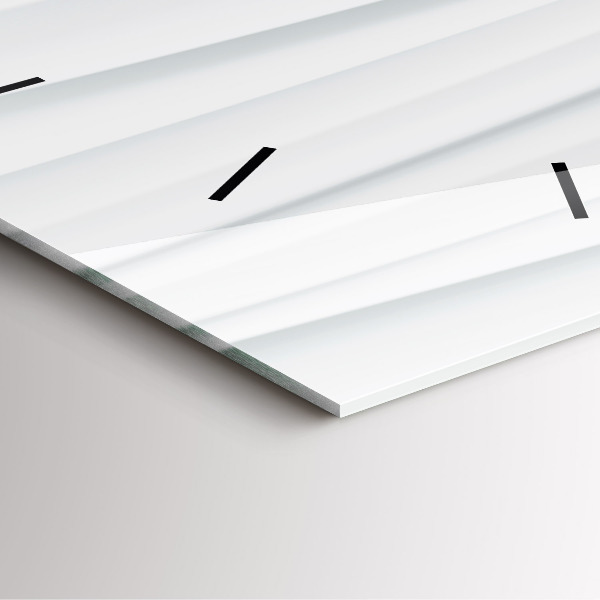 Skleněné hodiny čtvercové Textura vln