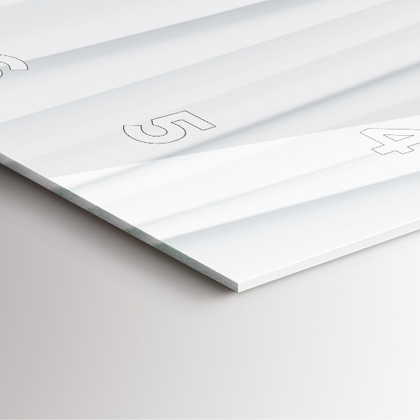 Skleněné hodiny čtvercové Textura vln