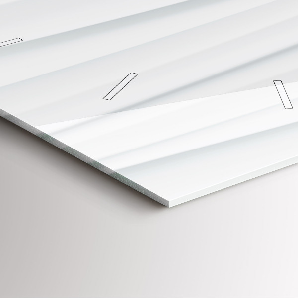 Skleněné hodiny čtvercové Textura vln