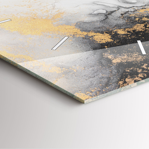 Čtvercové nástěnné hodiny Umělecký mramor