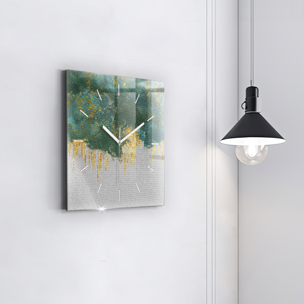 Čtvercové nástěnné hodiny Dekorativní vzor