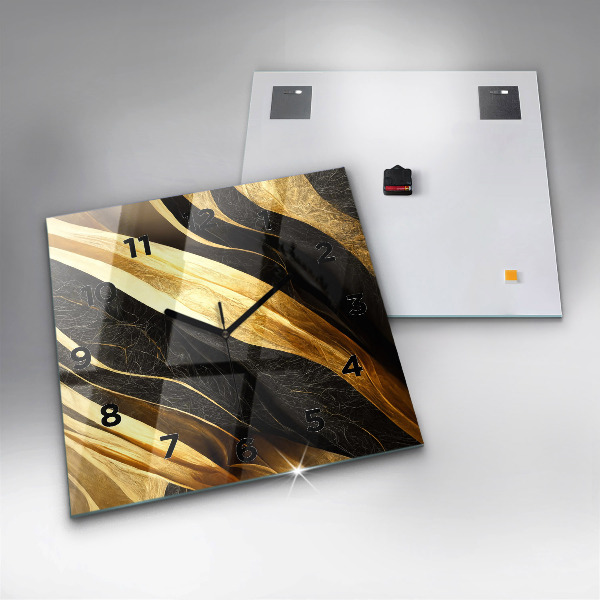 Čtvercové nástěnné hodiny Elegantní abstrakce