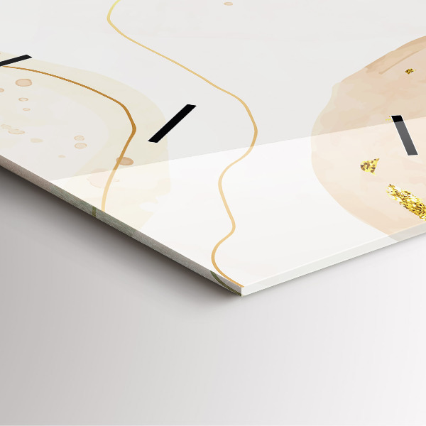 Čtvercové nástěnné hodiny Akvarelové skvrny