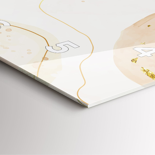 Čtvercové nástěnné hodiny Akvarelové skvrny