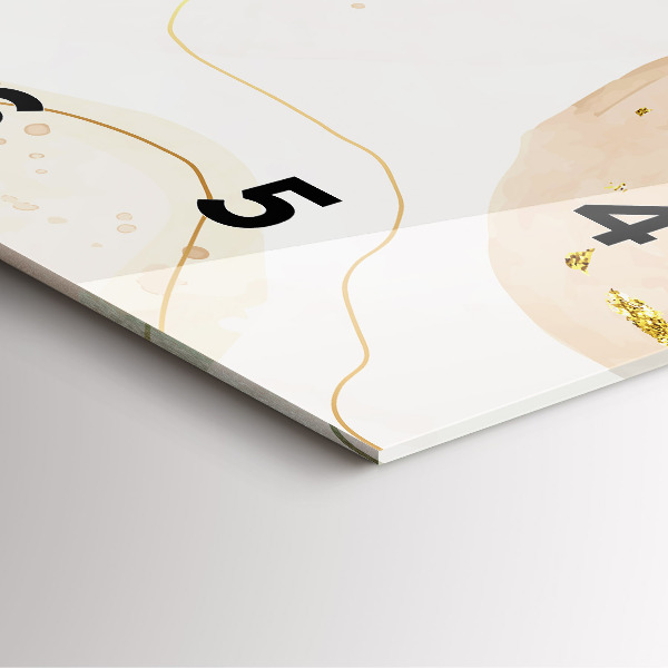 Čtvercové nástěnné hodiny Akvarelové skvrny