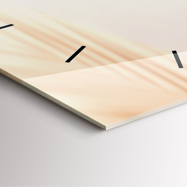 Čtvercové nástěnné hodiny Smetanová abstrakce