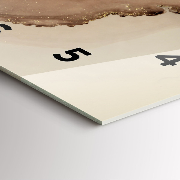 Čtvercové nástěnné hodiny Béžové moderní umění