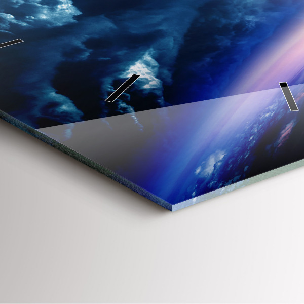 Skleněné hodiny čtvercové Velká galaxie