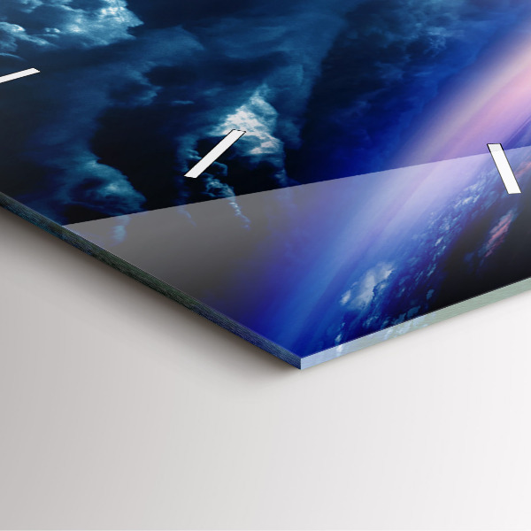 Skleněné hodiny čtvercové Velká galaxie