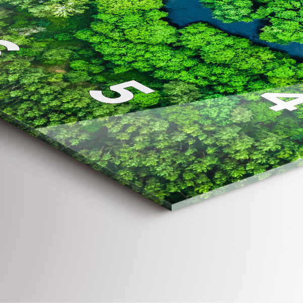 Skleněné hodiny čtvercové Řeka v lese