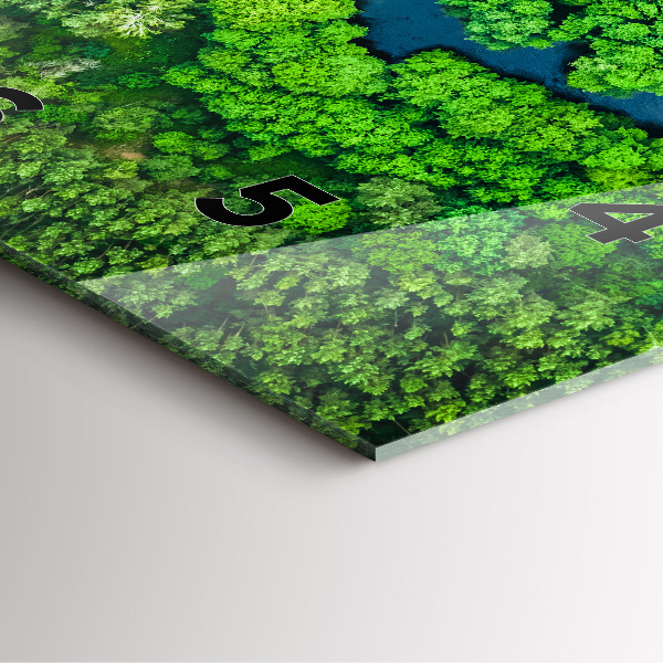 Skleněné hodiny čtvercové Řeka v lese