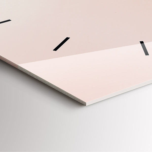 Skleněné hodiny čtvercové Zlaté tropické listy