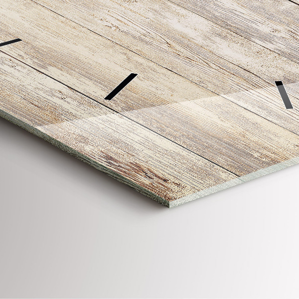 Skleněné hodiny čtvercové Dřevěné panely