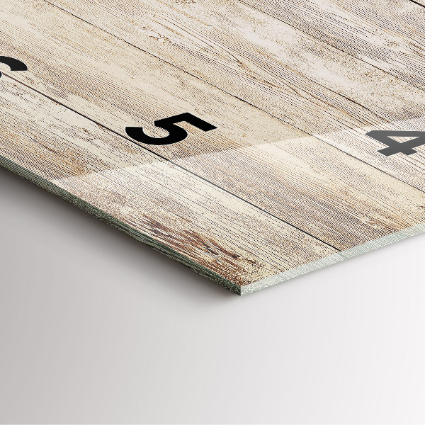 Skleněné hodiny čtvercové Dřevěné panely