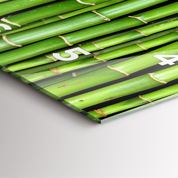 Skleněné hodiny čtvercové Asijský bambus