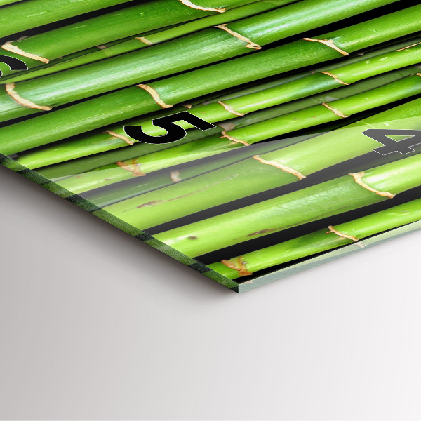 Skleněné hodiny čtvercové Asijský bambus