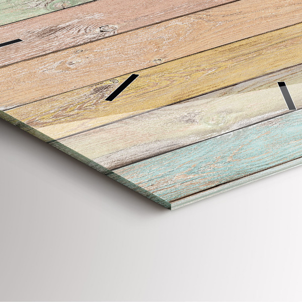 Skleněné hodiny čtvercové Barevné desky