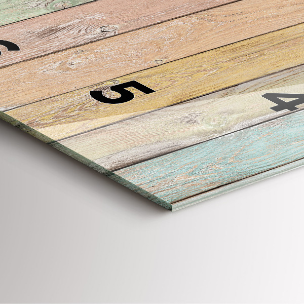 Skleněné hodiny čtvercové Barevné desky