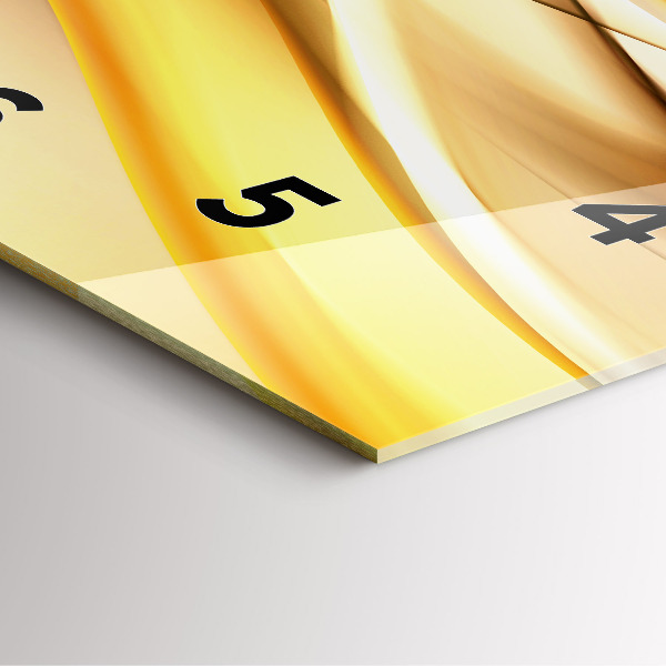 Skleněné hodiny čtvercové Abstrakce vln