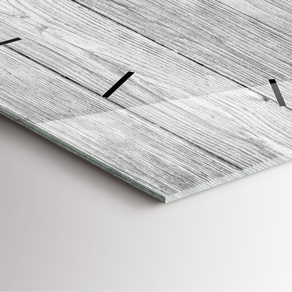 Skleněné hodiny čtvercové Dřevěné panely