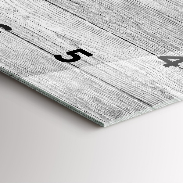 Skleněné hodiny čtvercové Dřevěné panely