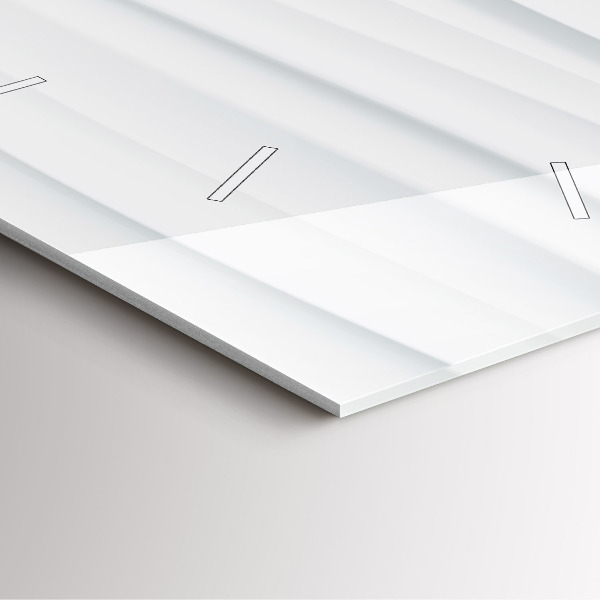 Skleněné hodiny čtvercové Textura vln