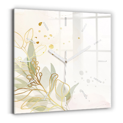 Čtvercové nástěnné hodiny Pastelová abstrakce