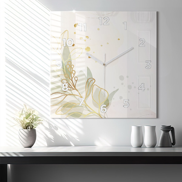 Čtvercové nástěnné hodiny Pastelová abstrakce