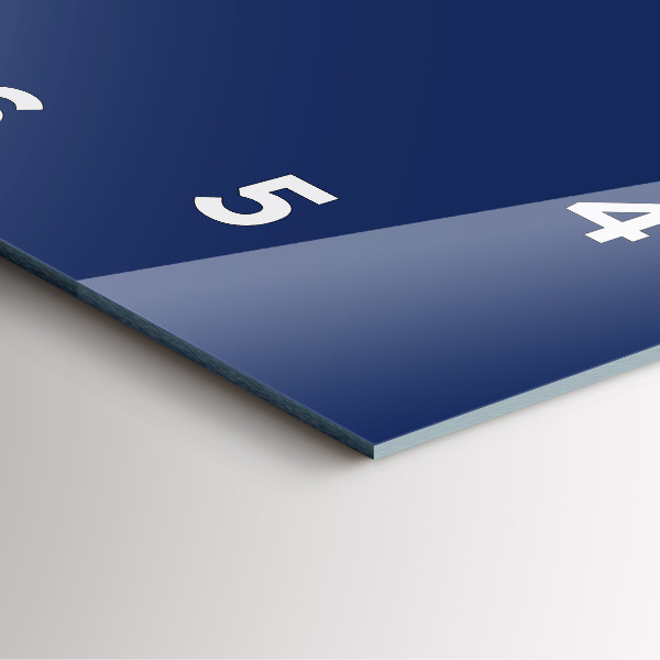 Čtvercové nástěnné hodiny Námořnická modř