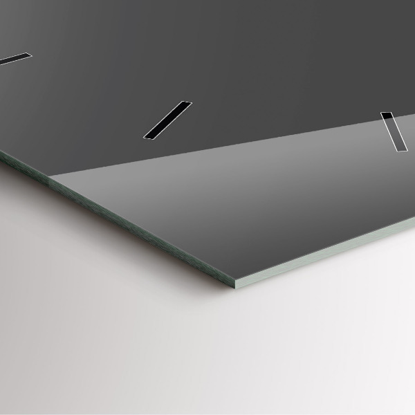 Čtvercové nástěnné hodiny Šedá barva