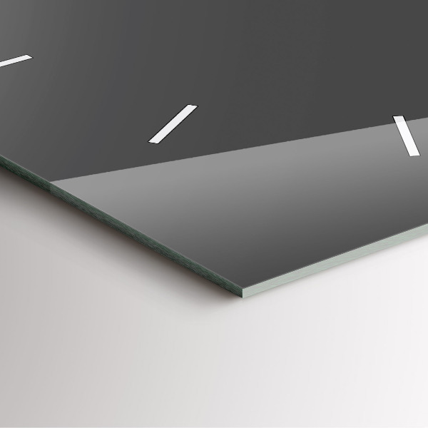 Čtvercové nástěnné hodiny Šedá barva