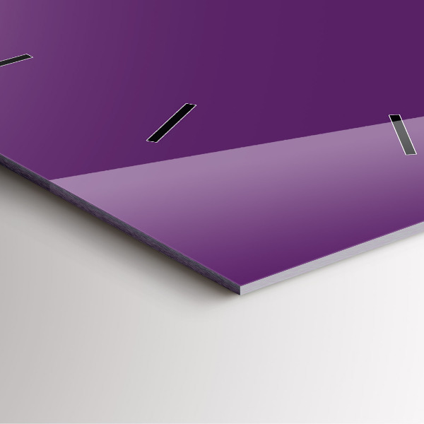 Čtvercové nástěnné hodiny Barva fialová