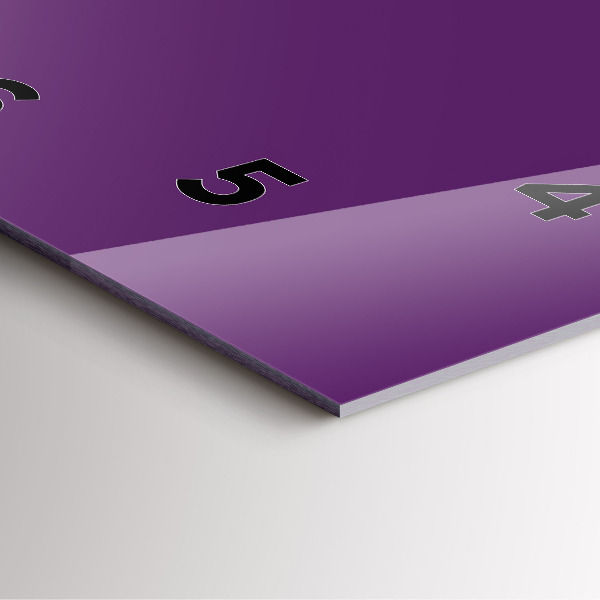 Čtvercové nástěnné hodiny Barva fialová