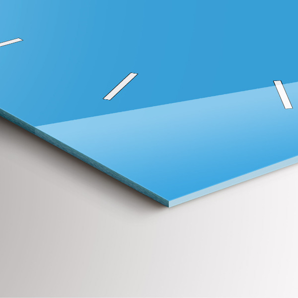 Čtvercové nástěnné hodiny Modrá