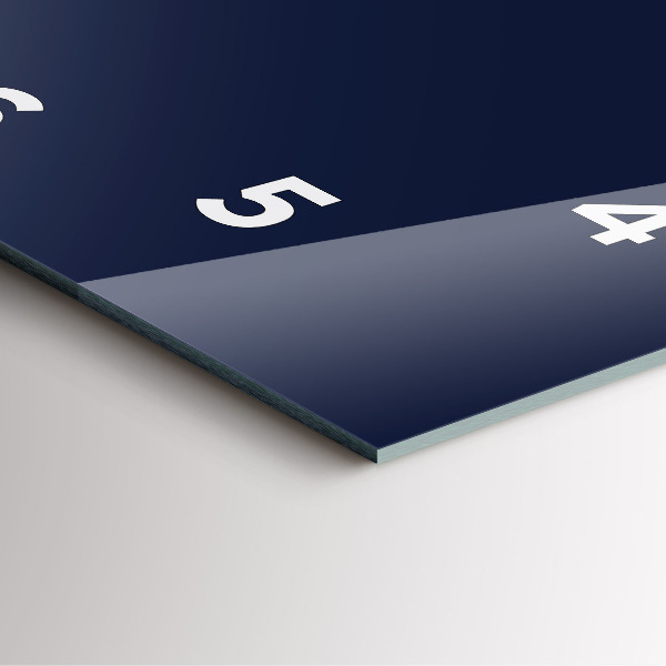 Čtvercové nástěnné hodiny Tmavě modrá